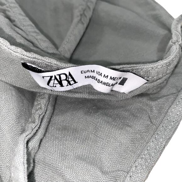 Linen Backless Tank by ZARA in Sage Green - Picture 6 of 7